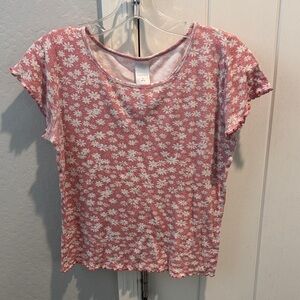 Nordstrom Pink Floral Daisy Short Sleeve Tee